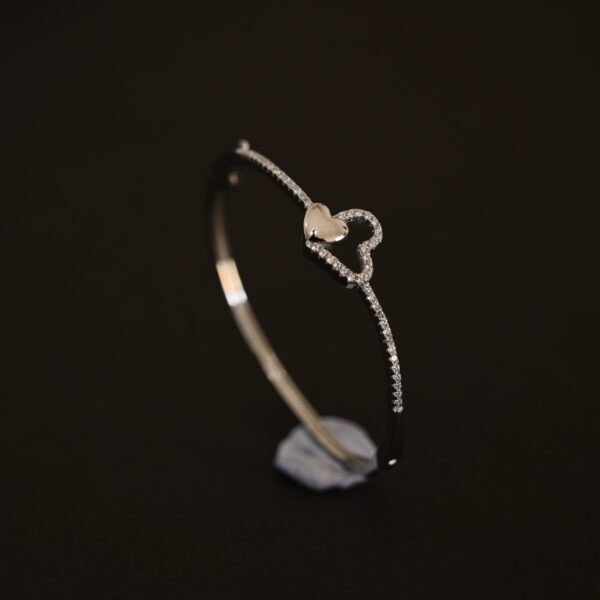 925 sterling silver Heart Kada for girls