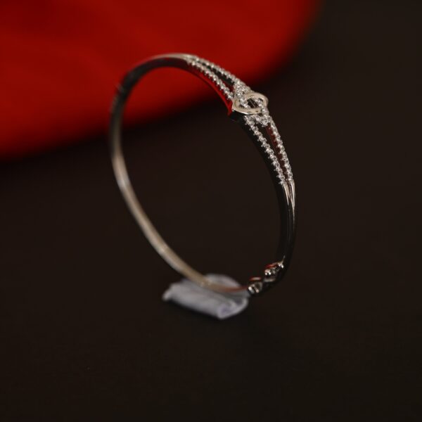 Stone Line Silver Kada