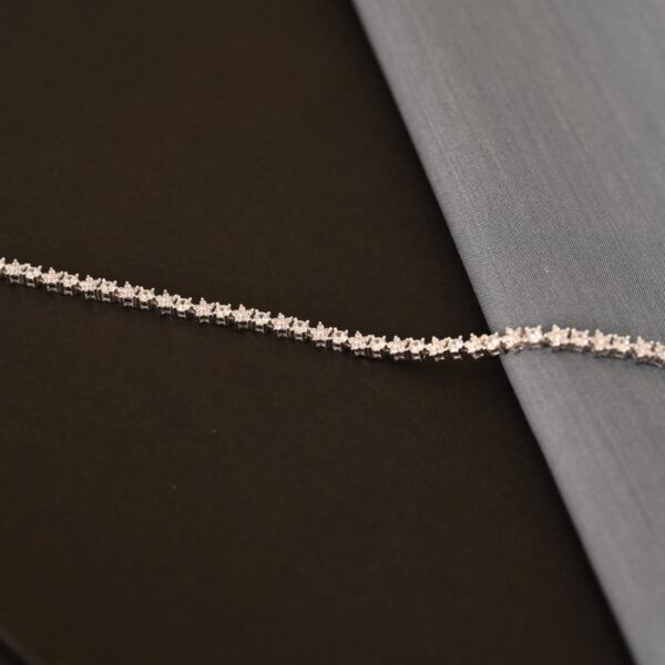 Flower Motif Silver Bracelet