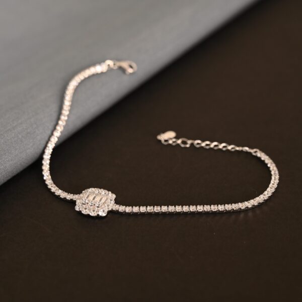 Silver Cushion Charm Bracelet