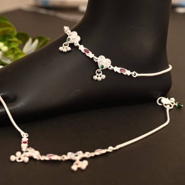 Silver Heart Anklet for girls and women's