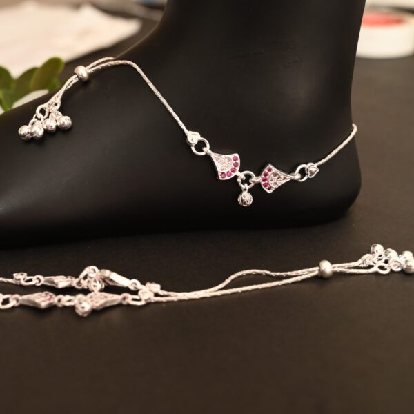 Sparkle silver anklet