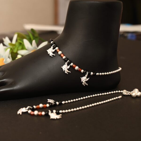 Silver charm minimal anklets for women's and girls