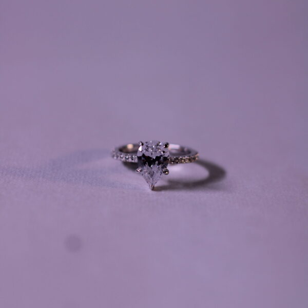 Silver Heart solitaire Ring