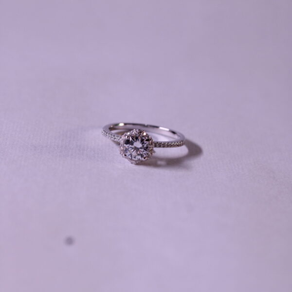 925 Sterling Silver Single solitaire diamond ring for women's and girls