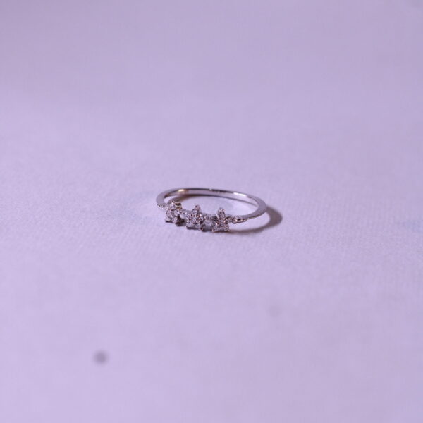 925 sterling silver 3 flower minimal ring for women's and girls