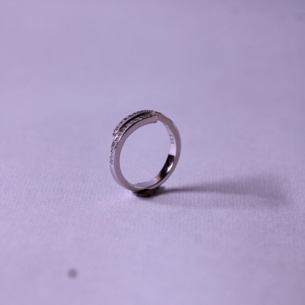 Silver minimal ring