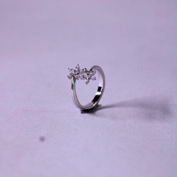 925 Sterling Silver Flower Ring for womens and girls
