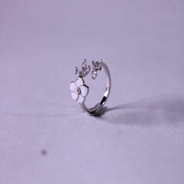 925 Sterling Silver flower Ring for girls and womens