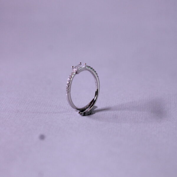 Silver Floral Spark Band