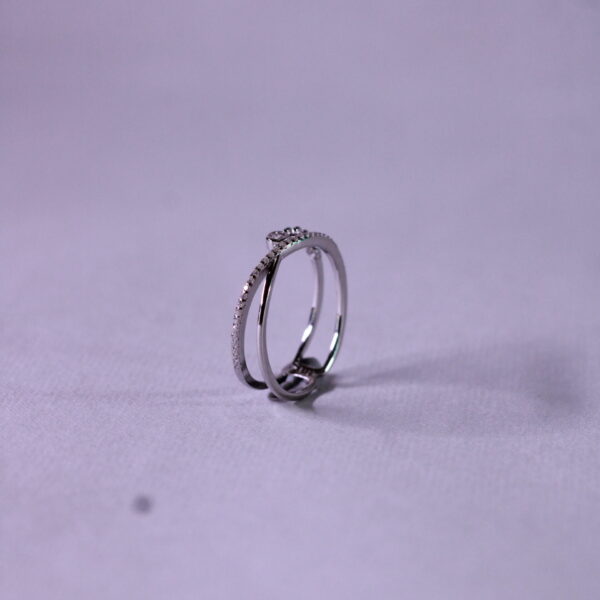 925 sterling silver crossover ring for womens and girls
