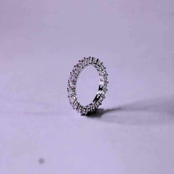 Silver Oxidized Queen Ring